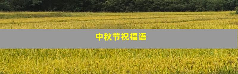 中秋节祝福语