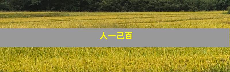 人一己百