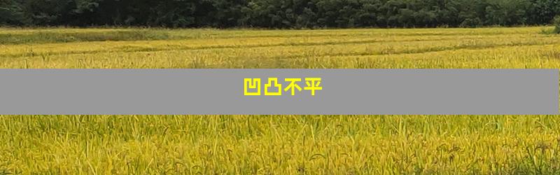 凹凸不平