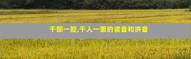 千部一腔,千人一面的读音和拼音