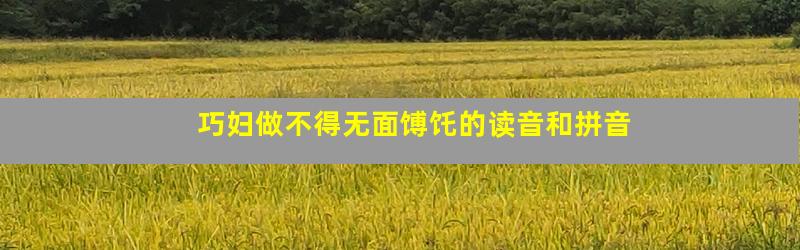 巧妇做不得无面馎饦的读音和拼音