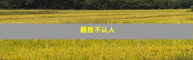 翻脸不认人