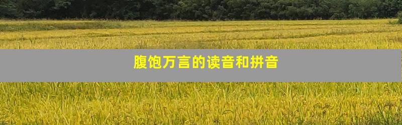 腹饱万言的读音和拼音
