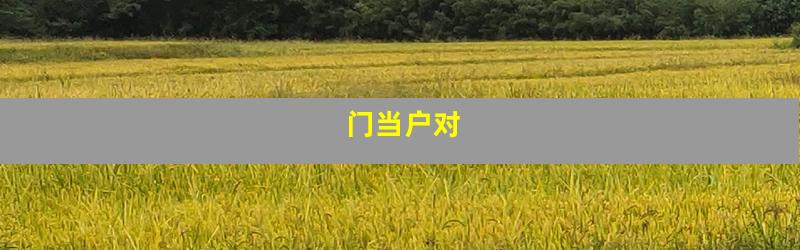 门当户对