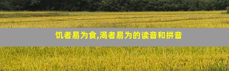 饥者易为食,渴者易为的读音和拼音